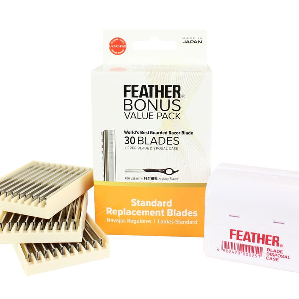 Feather Styling Razor Standard Blades Bonus Value Pack